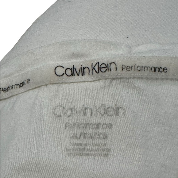 EUC Calvin Klein Performance Yoga soft White Crop Top XL - Picture 4 of 7